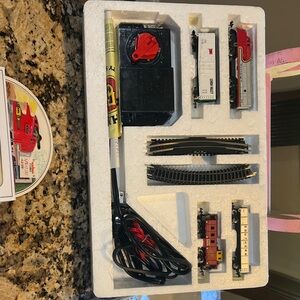 Model Train Set Controller and Accessories - Red and Black